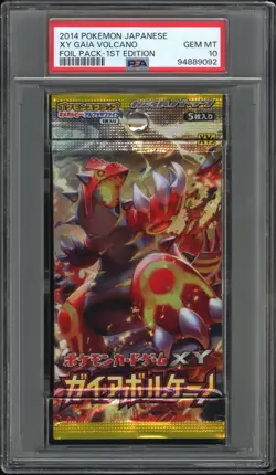 POKEMON 2014 XY GAIA VOLCANO FOIL PACK JP 1ST EDITION PSA 10 - Image 1