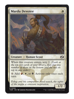 MTG-Mardu Devotee-Tarkir: Dragonstorm-16-Near Mint-NonFoil - Image 1