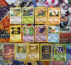 Vintage & Modern Pokemon Card Lot Holo Reverse Holo Etc Gengar Meowth Nidoking - Image 1