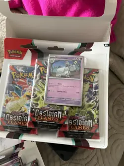 Obsidian Flames Houndstone 3-Pack Blister - Pokemon TCG - New & Sealed - Image 1