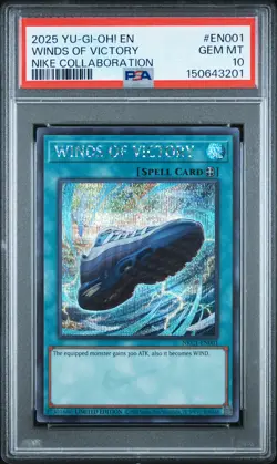 2025 YU-GI-OH! NIKE COLLABORATION #EN001 WINDS OF VICTORY PSA 10 - Image 1