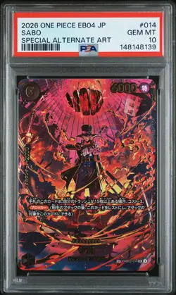 2026 ONE PIECE JPN EB04-EXTRA BOOSTER EGGHEAD CRISIS #014 SABO PSA 10 - Image 1