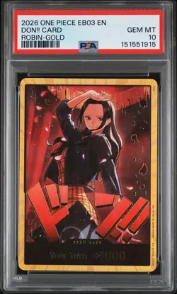 One Piece Gold DON!! Card Nico Robin EB03 Heroines English Gem Mint PSA 10 - Image 1
