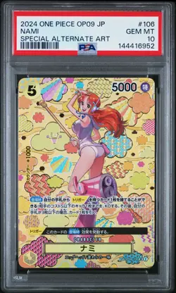 2024 ONE PIECE JPN EMPERORS IN THE NEW WORLD SPECIAL ALT ART #106 NAMI PSA 10 - Image 1