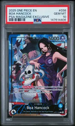 2025 ONE PIECE PROMOS PSA MAGAZINE EXCLUSIVE #038 BOA HANCOCK PSA 10 - Image 1