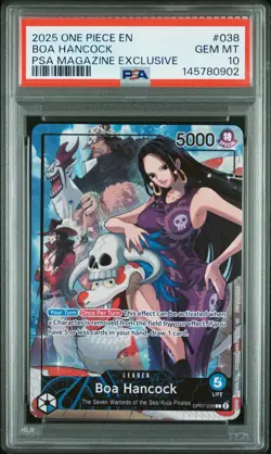 2025 ONE PIECE PROMOS PSA MAGAZINE EXCLUSIVE #038 BOA HANCOCK PSA 10 - Image 1