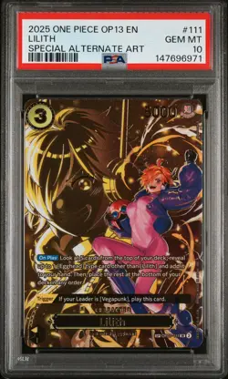 2025 ONE PIECE OP13-CARRYING ON HIS WILL SPECIAL ALTERNATE ART LILITH PSA 10 - Image 1