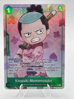 One Piece TCG English OP01-041 (PRB01) Kouzuki Momonosuke Alt Art Parallel - Image 1