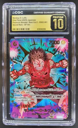 2025 ONE PIECE JP MONKEY D. LUFFY SECRET RARE SP VER EB02-061 CGC 10 PRISTINE PT - Image 1