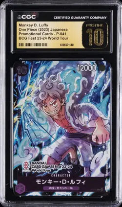 2023 ONE PIECE BCG FEST 23-24 WORLD TOUR MONKEY D. LUFFY CGC 10 PRISTINE - Image 1