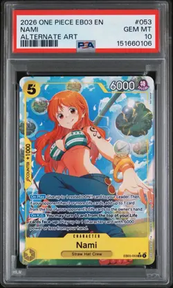 PSA 10 Nami Alternate Art SR EB03-053 Extra Booster: One Piece Heroines Edition - Image 1