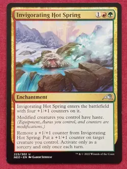 Magic The Gathering KAMIGAWA NEON DYNASTY INVIGORATING HOT SPRING card MTG - Image 1