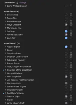 Custom MtG EDH feat. Sami, Wildcat Captain (White Red) - Image 5