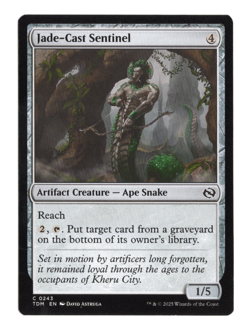 MTG-Jade-Cast Sentinel-Tarkir: Dragonstorm-243-Near Mint-NonFoil - Image 1