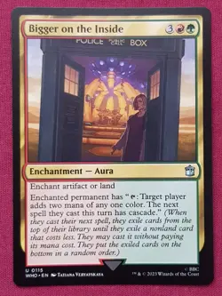 Magic The Gathering DOCTOR WHO BIGGER ON THE INSIDE green/red card MTG - Image 1