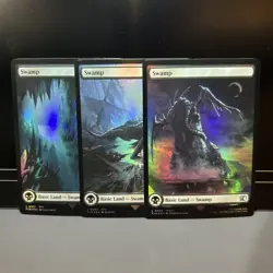 Set of 3 Swamp Full Art Foil 300 / 301 / 302 Final Fantasy NM MTG Magic - Image 1