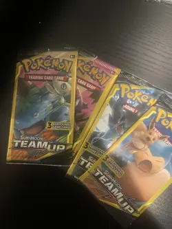 Pokemon Sun and Moon Team Up 3 Card Mini Booster Packs + ALL Tag Team Art Sets - Image 3