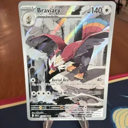 Braviary 155/086 IR SV: Black Bolt Full Art Holo Pokemon Card - NM - Image 1