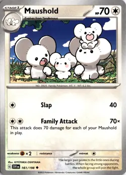 Maushold 161/198 SV01: Scarlet & Violet Base Set Pokemon Card TCG - Image 1