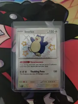 Pokemon Snorlax Baby Shiny Holo Card Paldean Fates 202/091 Mint Condition - Image 1