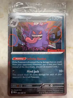 Pokemon Gengar GameStop Promo Stamped Card English 050/088 SEALED -2 Swirls - Image 3