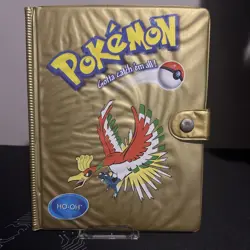 Vtg Pokemon Toy Site TCG Gold Collectors Card Album Binder Only Holds 80 - Image 1