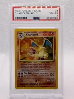 🔥 Charizard HOLO Base Set 1999 PSA 4 # 4/102 Pokemon Card - Image 1