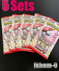 Pokemon Card 151 sv2a Scarlet & Violet Booster Packs Japanese ver. 5 Packs - Image 1
