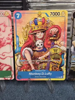 Monkey.D.Luffy OP10-118 SEC P-102 Leader P-043 Promo Card Lot (3) - Image 3