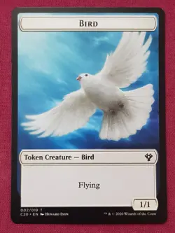 Magic The Gathering COMMANDER 2020 C20 DINOSAUR CAT BIRD token card MTG - Image 2