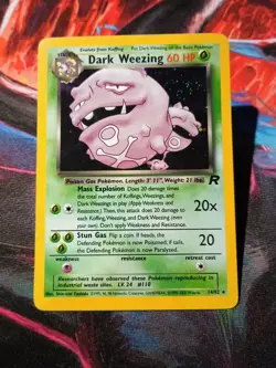 Dark Weezing 14/82 Holo Swirl Team Rocket Pokemon TCG Card -W1 - Image 1