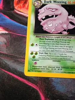 Dark Weezing 14/82 Holo Swirl Team Rocket Pokemon TCG Card -W1 - Image 4