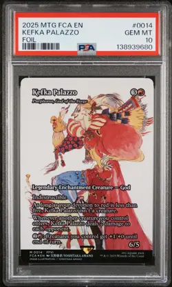2025 MTG FINAL FANTASY THROUGH THE AGES FOIL #0014 KEFKA PALAZZO PSA 10 - Image 1