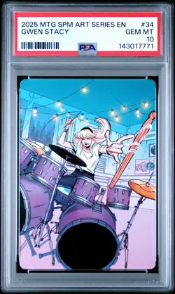 2025 MTG MARVEL'S SPIDER-MAN ART SERIES #34 GWEN STACY PSA 10 - Image 1