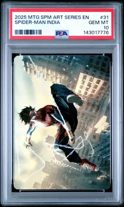 2025 MTG MARVEL'S SPIDER-MAN ART SERIES #31 SPIDER-MAN INDIA PSA 10 - Image 1