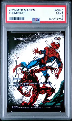 2025 MTG MARVEL'S SPIDER-MAN: SOURCE MATERIAL #0040 TERMINATE PSA 9 - Image 1