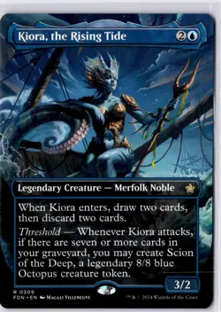 Kiora, the Rising Tide (Borderless) Foundations Regular NM R 0309 - Image 1