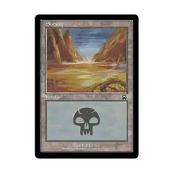 WOTC MtG Mercadian Masques Swamp #339 (C) (Foil) EX - Image 1