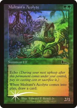 MULTANI'S ACOLYTE common FOIL 1999 URZA'S LEGACY MTG Unplayed Near mint - Image 1