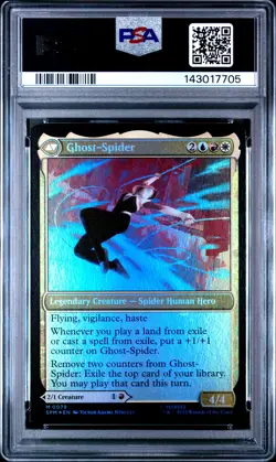 2025 MTG MARVEL'S SPIDER-MAN FOIL #0078 GHOST-SPIDER/GWEN STACY PSA 9 - Image 2