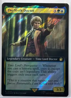 The Sixth Doctor (Extended Art) (Surge Foil) Magic, MTG, Doctor Who (1034) - Image 1