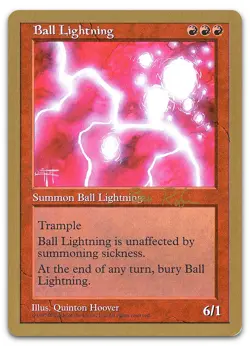 Ball Lightning - 1998 Ben Rubin (5ED) (NM) World Championship WCD Magic MTG - Image 1