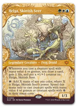 Helga, Skittish Seer (Showcase) #332 (NM) Bloomburrow BLB Magic MTG - Image 1