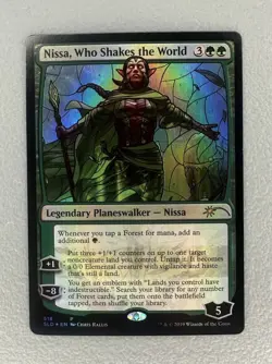MTG - Nissa, Who Shakes the World |Stained Glass | Secret Lair | Foil Promo| NM - Image 1