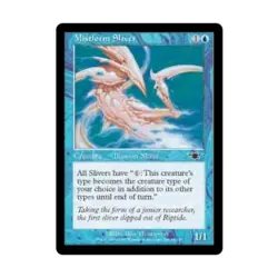 WOTC MtG Legions Mistform Sliver (C) (Foil) EX - Image 1