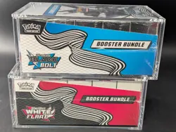 2x Pokemon SV10.5 Black Bolt White Flare Sealed Booster Bundle Display W/Acrylic - Image 4