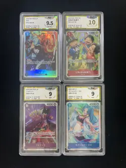 2025 One Piece TCG JPN OP13-007 Ace Sabo Luffy Foxy PGS 10 Pristine Lot*4 LU57 - Image 1