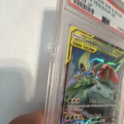 Pokemon Celebi & Venusaur GX Ultra Rare TAG TEAM 1/181 Team Up Holo PSA 9 270 HP - Image 3