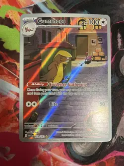 Pokemon Gumshoos 153/132 Me01 Mega Evolution Illustration Rare Holo 100 HP - Image 1