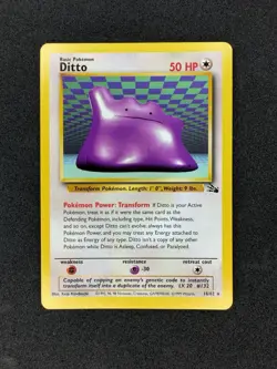 Pokemon Fossil Ditto 18/62 Non Holo - Image 1